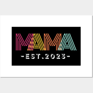 Custom Mama Design with Date, Gift for mom Posters and Art